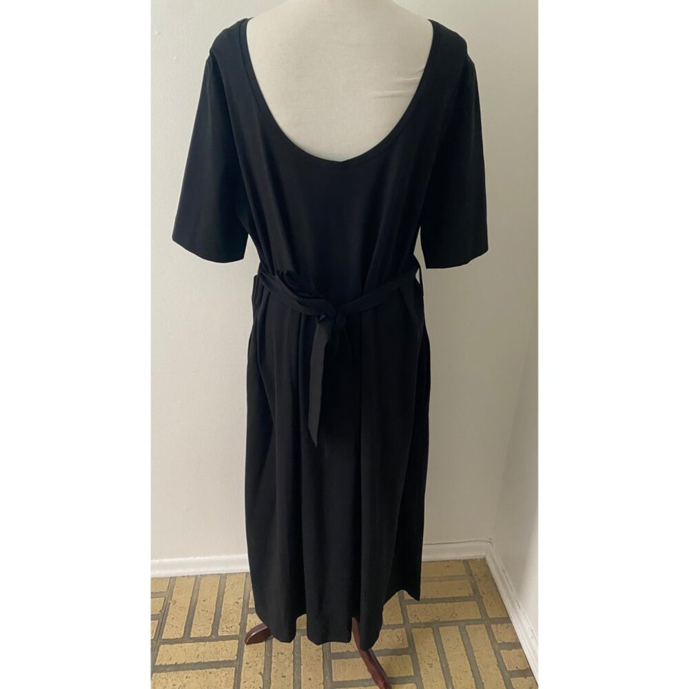 COS Belted Belt Shirt Dress Black Classic Basic - Picture 6 of 8